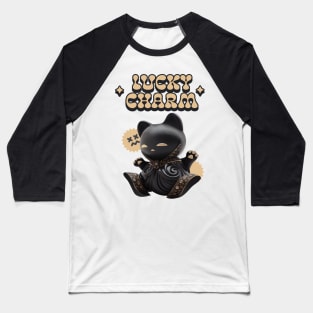 Japanese Cat Doll Luck Superstition Baseball T-Shirt